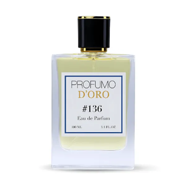 Profumo D’oro #136 – eleganter Flakon, Hauptansicht des grünen und würzigen Eau de Parfum